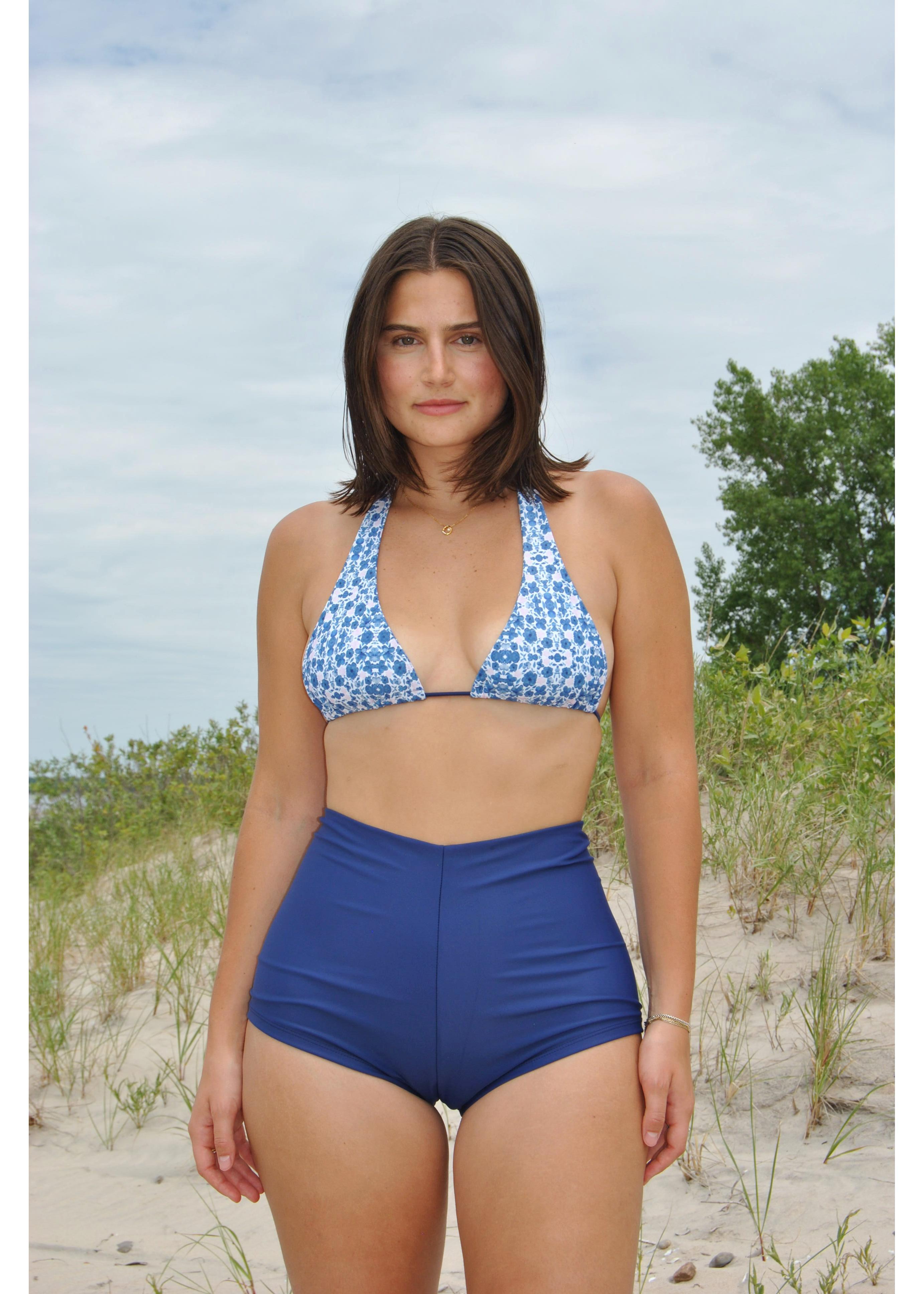 INHABITANT【Boat Womans Dry Shorts】Blue S AQUARIVE Women's Shorts Running Workout High Waisted Elastic Waist