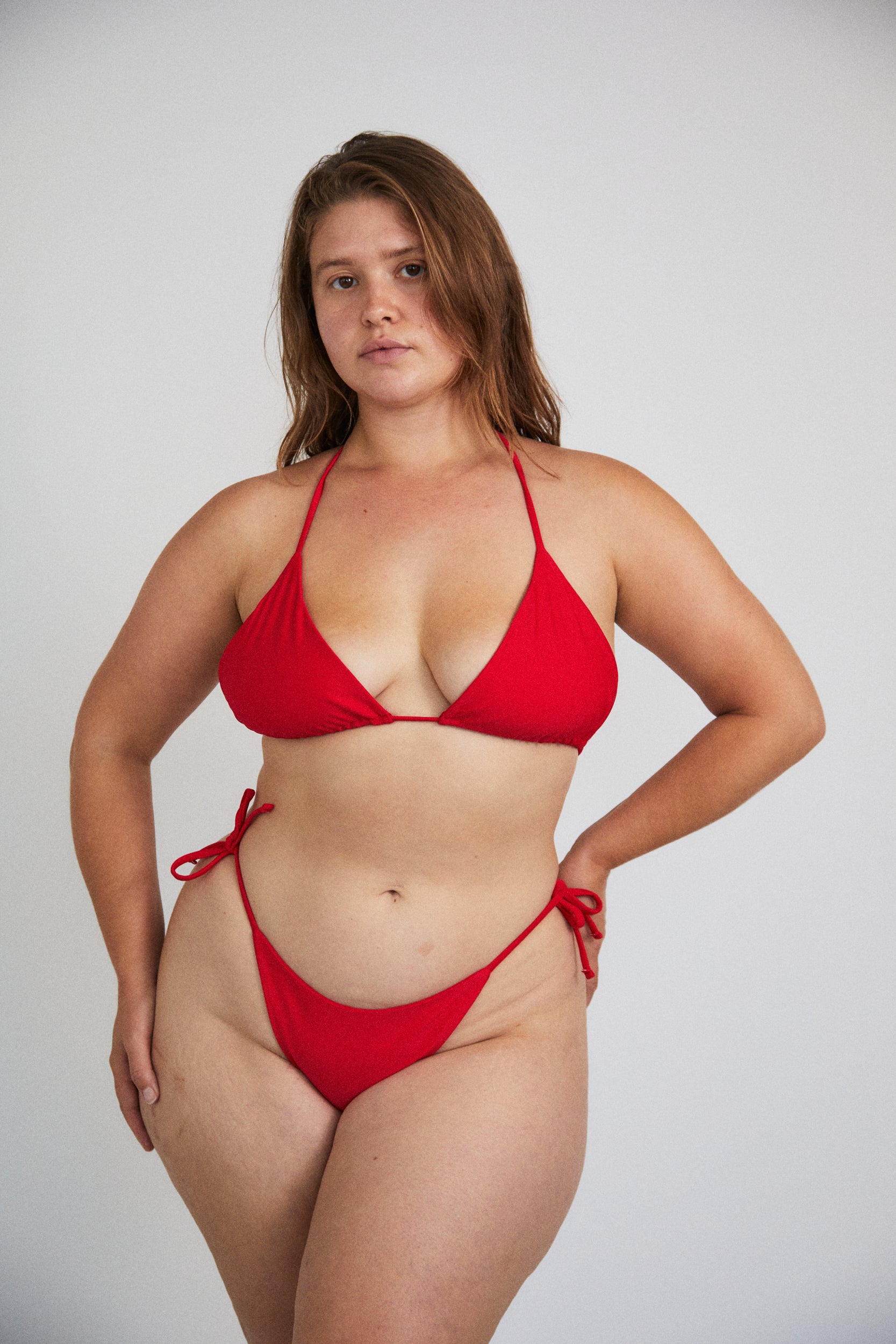 red triangle bathing suit